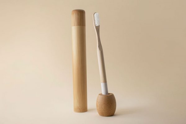 Kit de cuidado dental de bambu